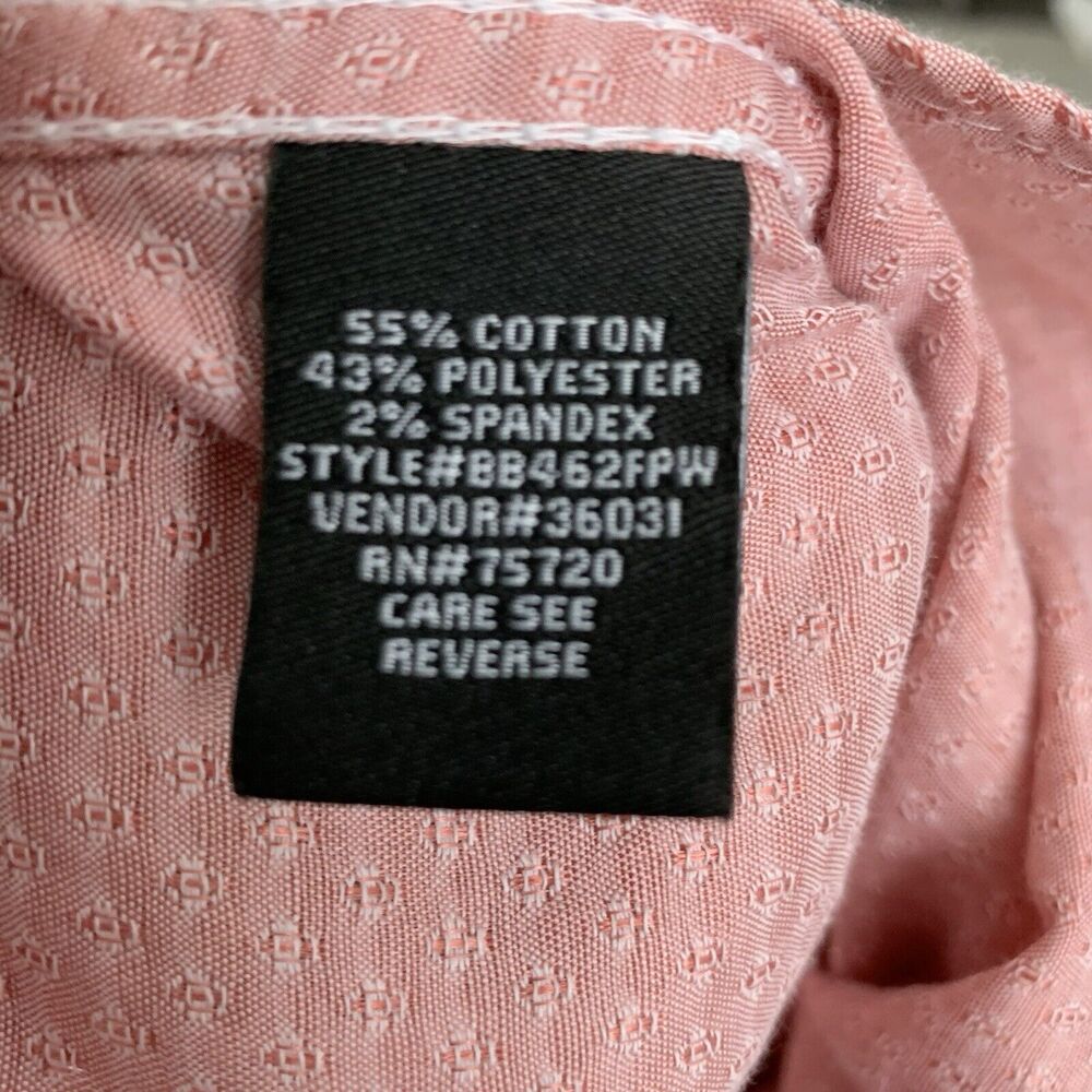 Buckle Black Shirt Mens Large Mauve Pink Athletic Fit Western Heavy Stitching - Picture 4 of 6